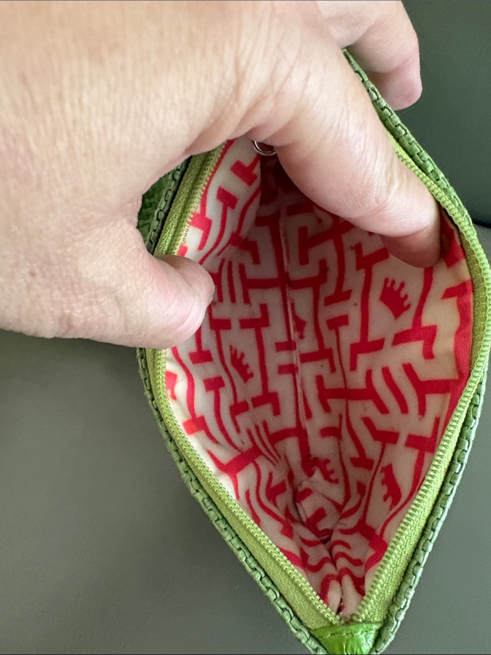 Elaine Turner Lime Green Woven Shoulder Tote with Wristlet - Picture 5 of 16